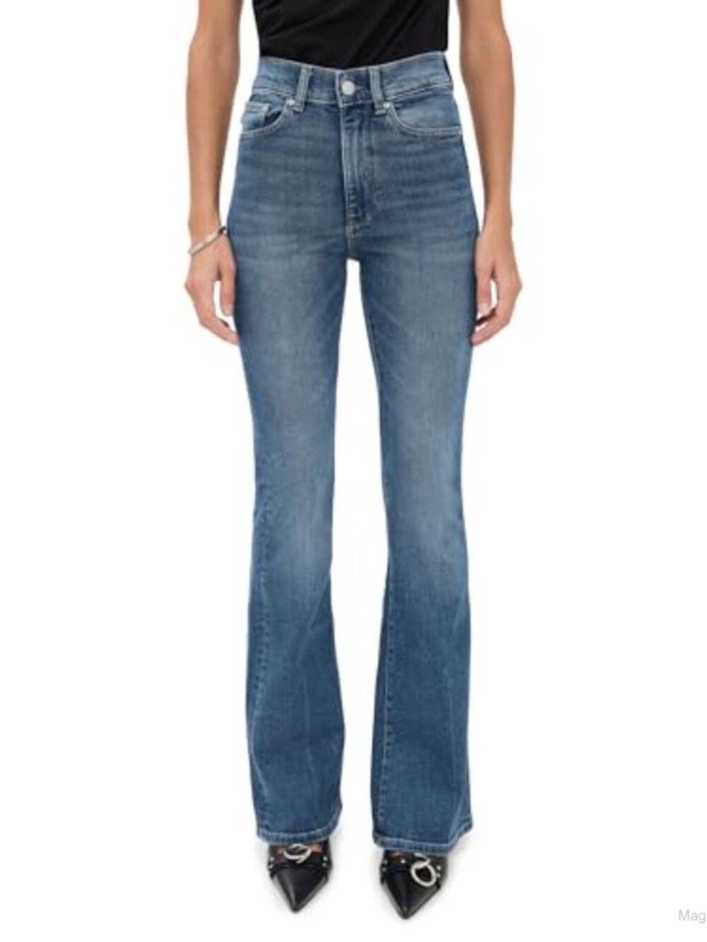 DL1961 High Rise Bootcut Jeans Instasculpt Stretch Denim